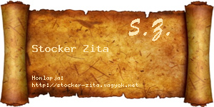 Stocker Zita névjegykártya